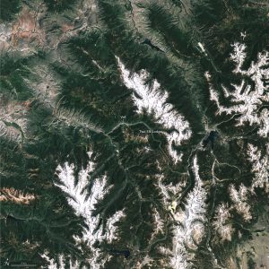 Natural-color Landsat image of Vail, Colorado acquired in 1997.