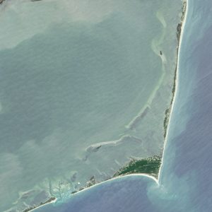 Natural-color Landsat 8 image of Cape Hatteras in North Carolina, acquired on June 7, 2015. Various stages of island evolution—from build-up to erosion—are all visible along the island chain. In the image, water appears light blue, vegetation appears green, and the sands along the cape appear white.